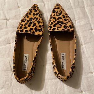 Steve Madden leopard print cow hair flats, sz 7.5